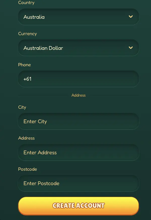 registration process - screen 3